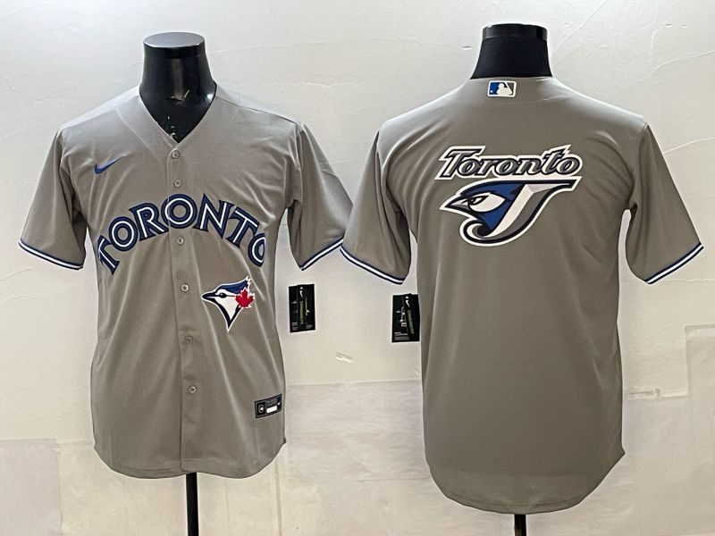 Men 2025 Nike Toronto Blue Jays Blank Grey Game MLB Jersey 05->toronto blue jays->MLB Jersey